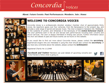 Tablet Screenshot of concordiavoices.org